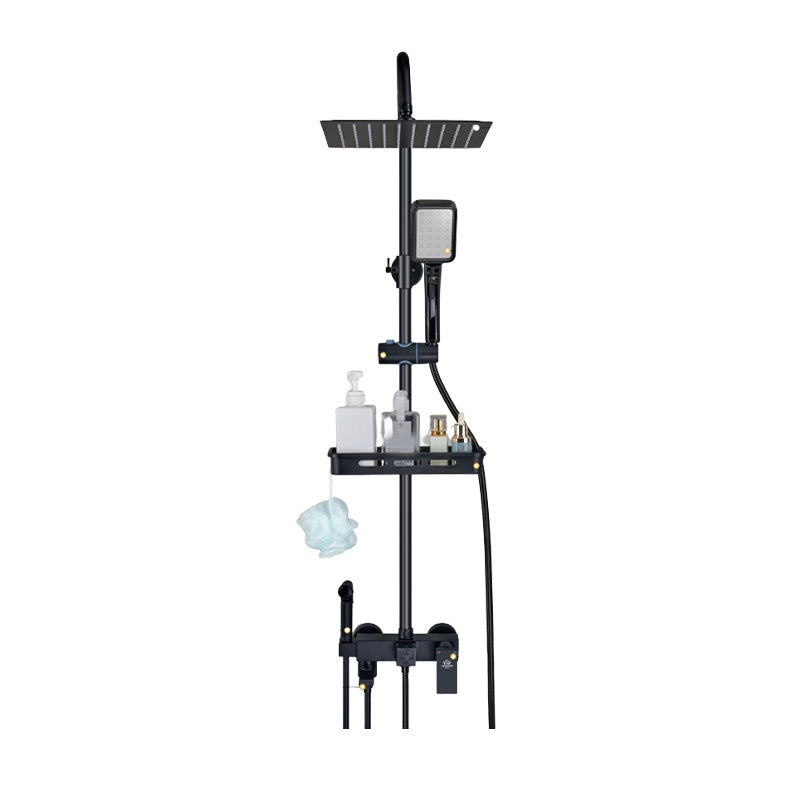 Shower System Wall Mount Adjustable Spray Pattern Shower Arm Shower Set with Shower Hose