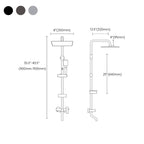 Shower System Wall Mount Adjustable Spray Pattern Shower Arm Shower Set with Shower Hose