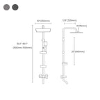 Shower System Wall Mount Adjustable Spray Pattern Shower Arm Shower Set with Shower Hose