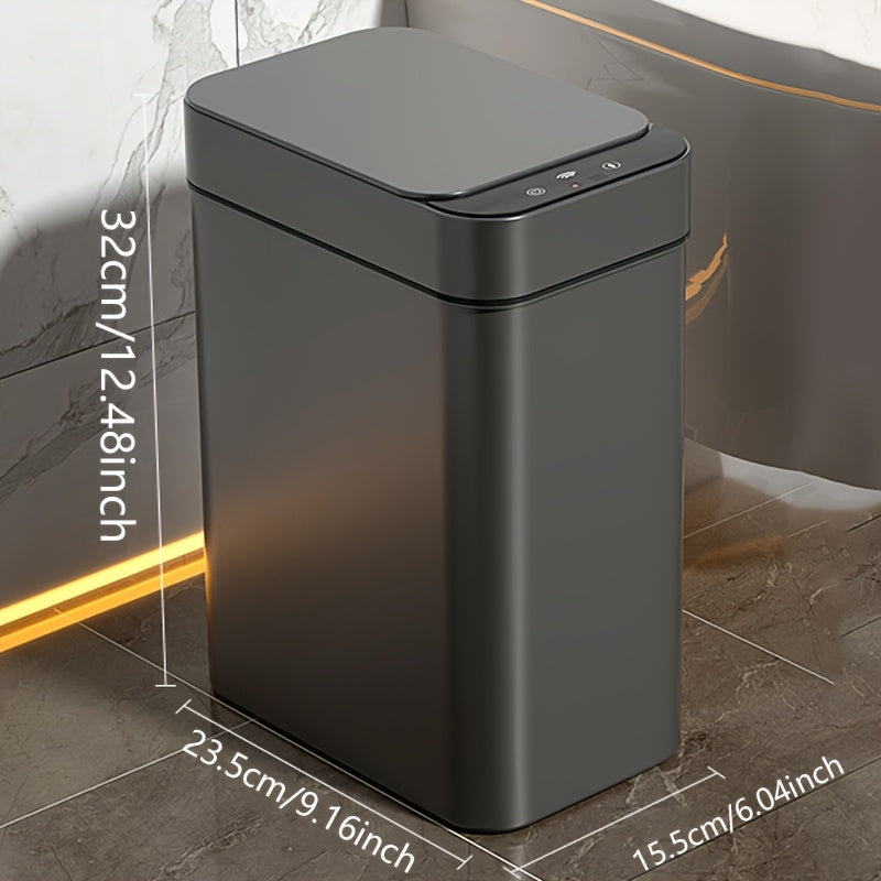 Set of 2 Smart Sensor Trash Cans – Touchless and Compact (Black)