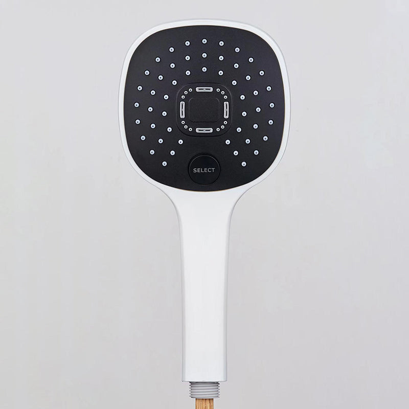 Plastic hands-free showerhead adjustable water flow showerhead
