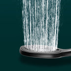 Plastic hands-free showerhead adjustable water flow showerhead