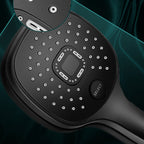 Plastic hands-free showerhead adjustable water flow showerhead