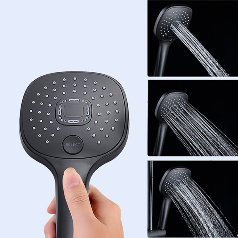 Plastic hands-free showerhead adjustable water flow showerhead