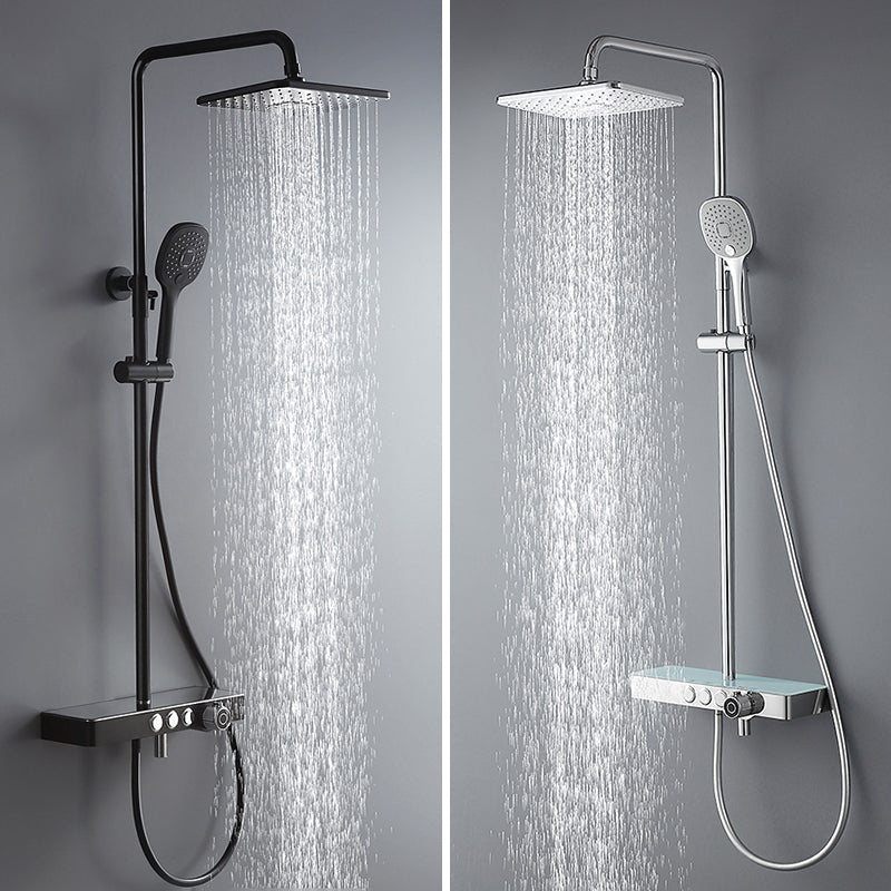 Plastic hands-free showerhead adjustable water flow showerhead