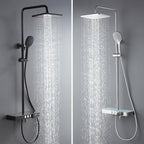Plastic hands-free showerhead adjustable water flow showerhead