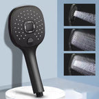 Plastic hands-free showerhead adjustable water flow showerhead