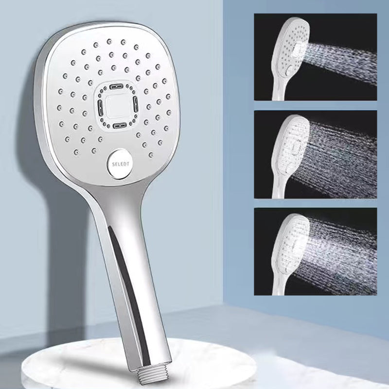 Plastic hands-free showerhead adjustable water flow showerhead