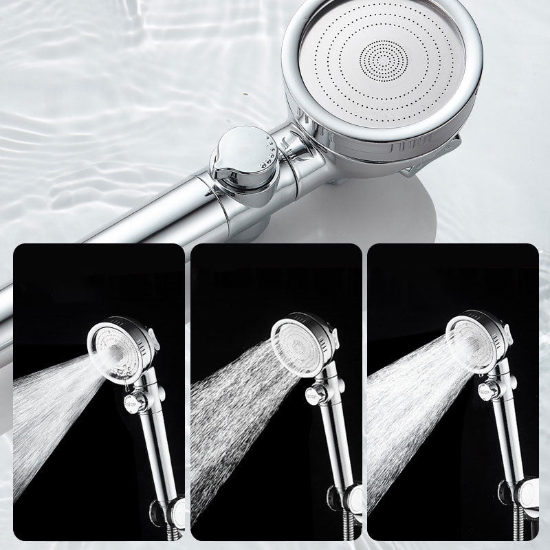 Super high pressure shower head 3 spray adjustable water flow round shower head