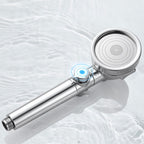 Super high pressure shower head 3 spray adjustable water flow round shower head