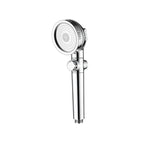 Super high pressure shower head 3 spray adjustable water flow round shower head