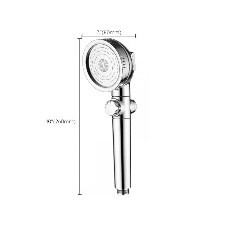 Super high pressure shower head 3 spray adjustable water flow round shower head