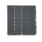 30 cm X 30 cm 4-Slat Square Deck/Patio Floor Tiles Snap Fit Installation Floor Tiles