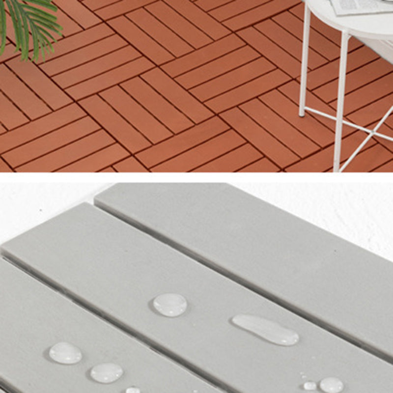 30 cm X 30 cm 4-Slat Square Deck/Patio Floor Tiles Snap Fit Installation Floor Tiles