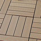 12" X 12" 4-Slat Square Deck/Patio Floor Tiles Snap Installation Floor Plank Tiles