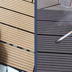 12" X 12" 4-Slat Square Deck/Patio Floor Tiles Snap Installation Floor Plank Tiles
