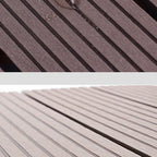 12" X 12" 4-Slat Square Deck/Patio Floor Tiles Snap Installation Floor Plank Tiles