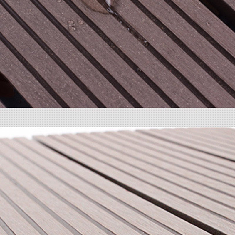 12" X 12" 4-Slat Square Deck/Patio Floor Tiles Snap Installation Floor Plank Tiles
