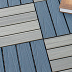 12" X 12" 4-Slat Square PVC Floor Tiles With Interlocking Installation Floor Plates Tiles
