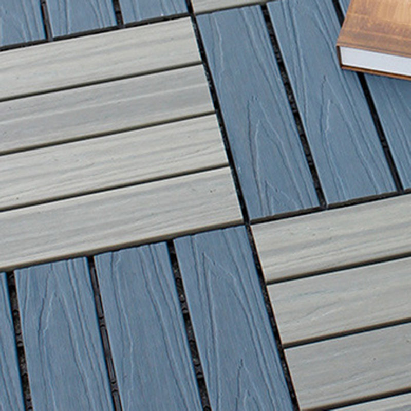 12" X 12" 4-Slat Square PVC Floor Tiles With Interlocking Installation Floor Plates Tiles