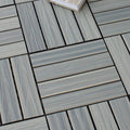 12" X 12" 4-Slat Square PVC Floor Tiles With Interlocking Installation Floor Plates Tiles