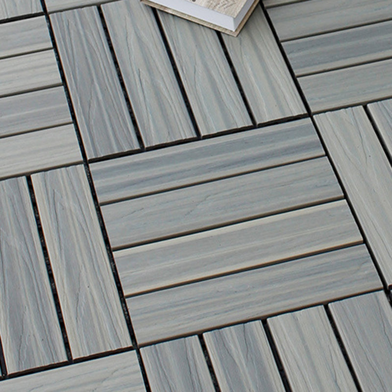 12" X 12" 4-Slat Square PVC Floor Tiles With Interlocking Installation Floor Plates Tiles