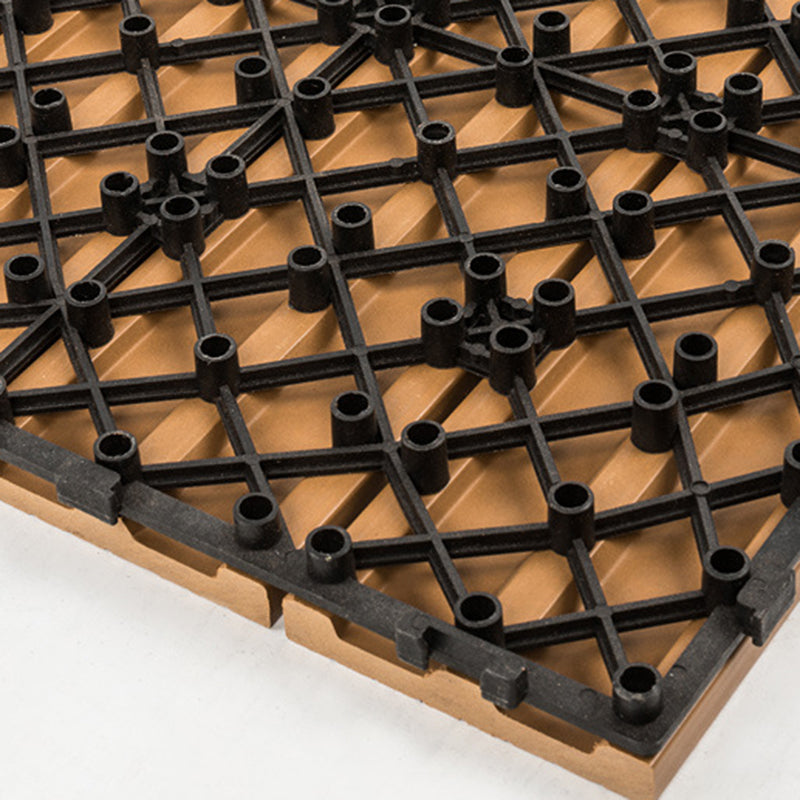 12" X 12" 4-Slat Square PVC Floor Tiles With Interlocking Installation Floor Plates Tiles