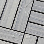 12" X 12" 4-Slat Square PVC Floor Tiles With Interlocking Installation Floor Plates Tiles
