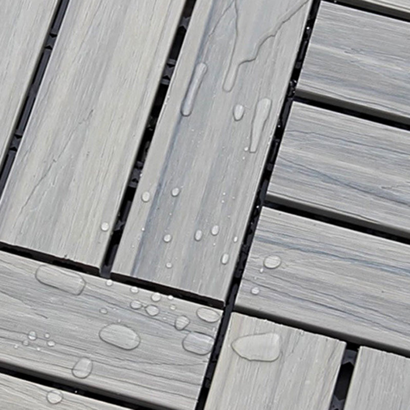 12" X 12" 4-Slat Square PVC Floor Tiles With Interlocking Installation Floor Plates Tiles