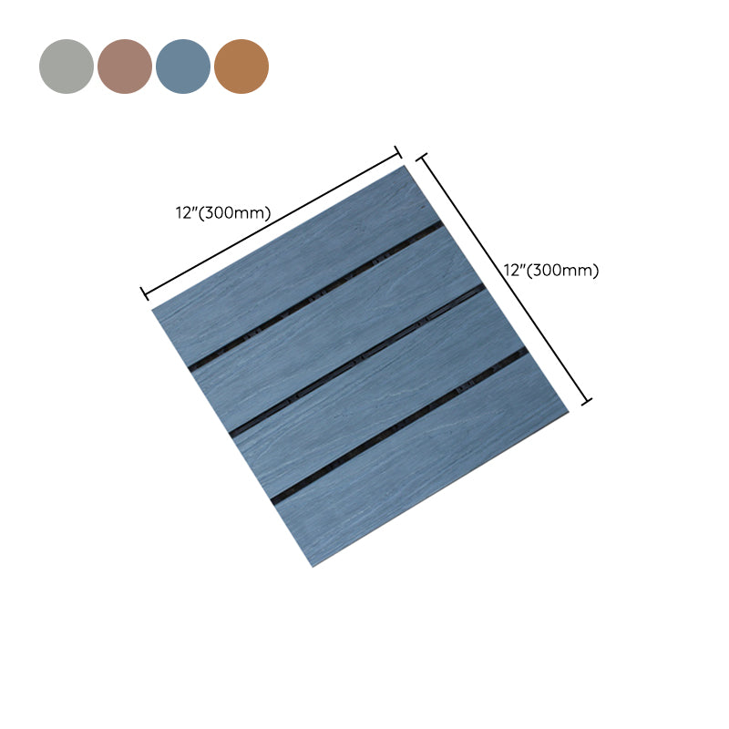 12" X 12" 4-Slat Square PVC Floor Tiles With Interlocking Installation Floor Plates Tiles