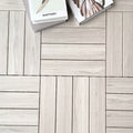 Ground Patio Square Stripe Composite Waterproof Deck Board