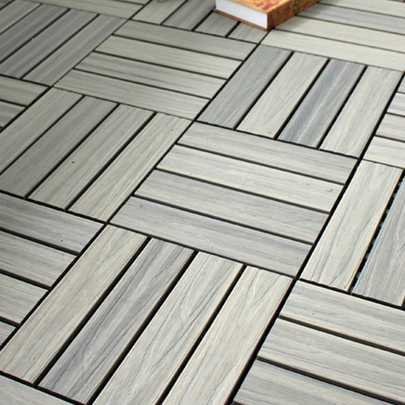 12" X 12" 4-Slat Square PVC Floor Tiles Snap-Fit Installation Floor Tiles