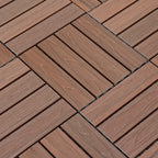 12" X 12" 4-Slat Square PVC Floor Tiles Snap-Fit Installation Floor Tiles