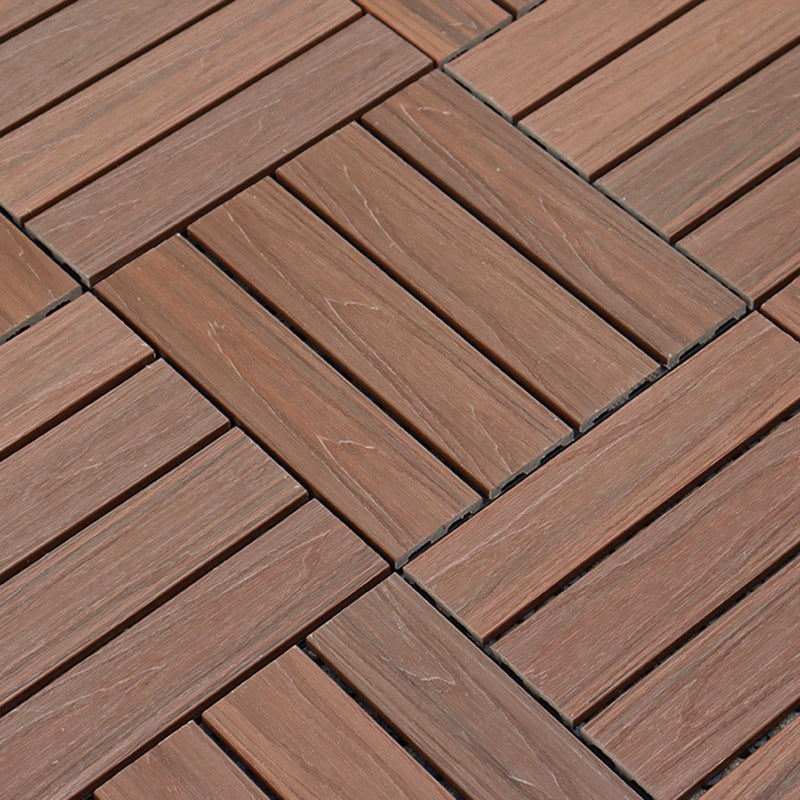 12" X 12" 4-Slat Square PVC Floor Tiles Snap-Fit Installation Floor Tiles