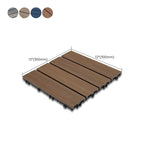 12" X 12" 4-Slat Square PVC Floor Tiles Snap-Fit Installation Floor Tiles