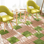 Composite Plank Tiles Striped Pattern Square Deck Flooring Outdoor Patio