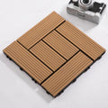 Composite Plank Tiles Striped Pattern Square Deck Flooring Outdoor Patio
