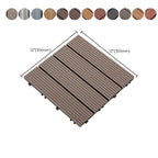 Composite Plank Tiles Striped Pattern Square Deck Flooring Outdoor Patio
