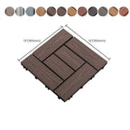 Composite Plank Tiles Striped Pattern Square Deck Flooring Outdoor Patio