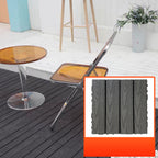 Composite Square Patio Tiles Interlocking Striped Pattern Patio Floor Tiles