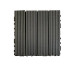 Composite Square Patio Tiles Interlocking Striped Pattern Patio Floor Tiles