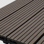 Composite Square Patio Tiles Interlocking Striped Pattern Patio Floor Tiles
