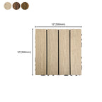 Composite Square Patio Tiles Interlocking Striped Pattern Patio Floor Tiles