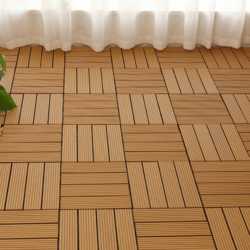 Square PVC Deck/Patio Floor Tiles Interlocking Installation Outdoor Patio Tiles