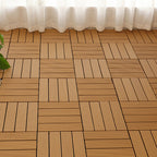Square PVC Deck/Patio Floor Tiles Interlocking Installation Outdoor Patio Tiles