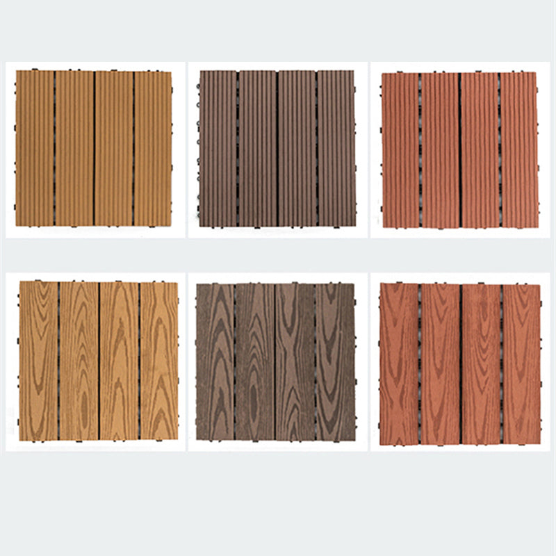 Square PVC Deck/Patio Floor Tiles Interlocking Installation Outdoor Patio Tiles