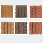 Square PVC Deck/Patio Floor Tiles Interlocking Installation Outdoor Patio Tiles