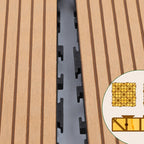 Square PVC Deck/Patio Floor Tiles Interlocking Installation Outdoor Patio Tiles