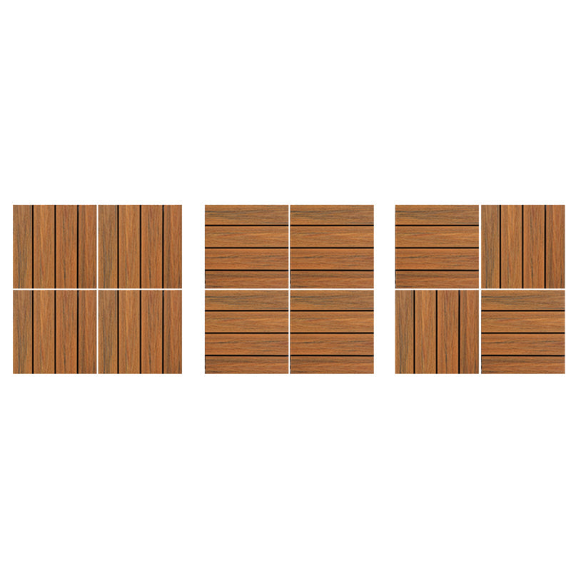 Square PVC Deck/Patio Floor Tiles Interlocking Installation Outdoor Patio Tiles