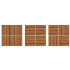 Square PVC Deck/Patio Floor Tiles Interlocking Installation Outdoor Patio Tiles